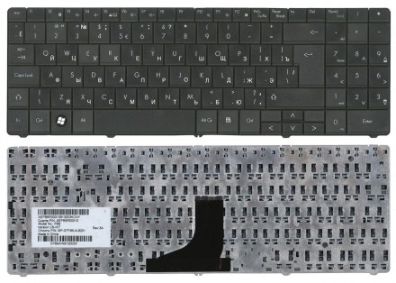 Клавіатура для ноутбука Acer Packard Bell (SL51) Black, RU (вертикальний ентер) . . фото 4