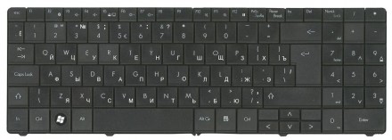 Клавіатура для ноутбука Acer Packard Bell (SL51) Black, RU (вертикальний ентер) . . фото 2