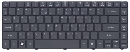 Клавіатура для ноутбука Acer Timeline (3410, 4741, 3810) Black, Mat, RU Совмести. . фото 2