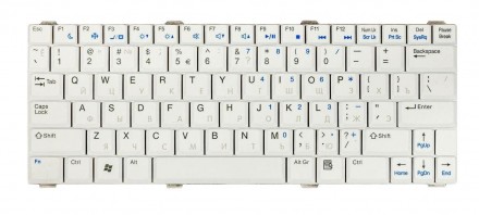 Клавіатура для ноутбука Dell Vostro (1220) White, RU Совместимость с моделямиPK1. . фото 2