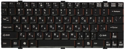 Клавіатура для ноутбука Fujitsu LifeBook (P5020, P5020D, P5010, P5010D) Black, R. . фото 2