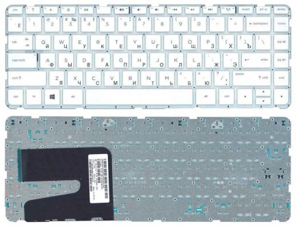 Клавіатура для ноутбука HP Pavilion (14-e) White, (No Frame), RU. . фото 4