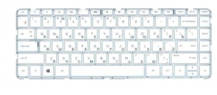 Клавіатура для ноутбука HP Pavilion (14-e) White, (No Frame), RU. . фото 2