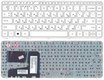 Клавіатура для ноутбука HP Pavilion (14-e) White, (White Frame), RU Совместимост. . фото 4