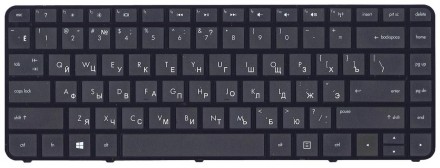 Клавіатура для ноутбука HP Pavilion (Chromebook 14) Black, (Black Frame) RU Совм. . фото 2