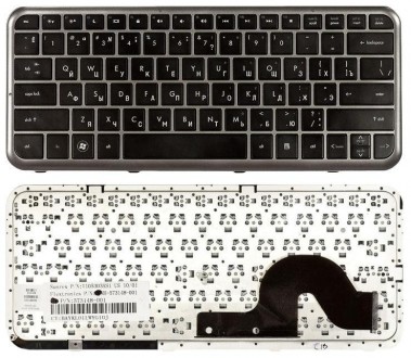 Клавіатура для ноутбука HP Pavilion (DM3-1000) Black, (Gray Frame) RU Совместимо. . фото 4