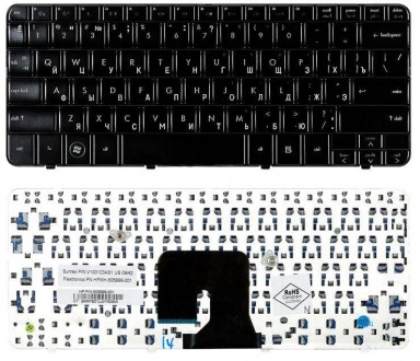 Клавіатура для ноутбука HP Pavilion (DV2-1000) Black, RU/EN Совместимость с моде. . фото 4