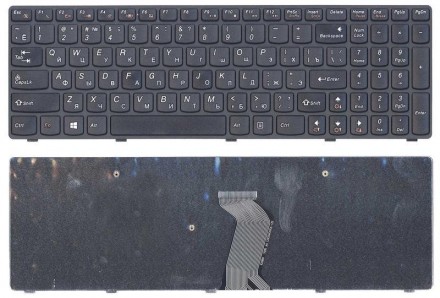 Клавіатура для ноутбука Lenovo IdeaPad (G500, G700), Black (Black Frame) RU Совм. . фото 4