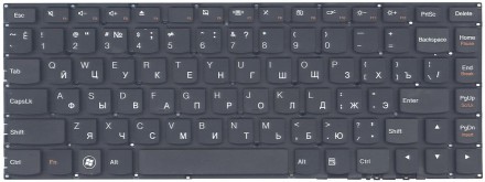 Клавіатура для ноутбука Lenovo IdeaPad (U400) Black, (No Frame), RU Совместимост. . фото 2