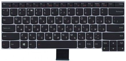 Клавіатура для ноутбука Lenovo IdeaPad (V490) Black, (Silver Frame), RU Совмести. . фото 2