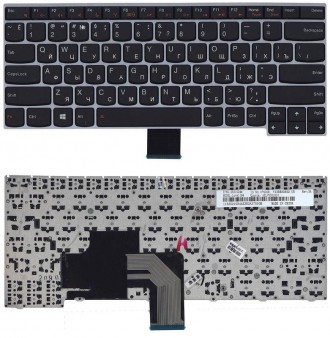Клавіатура для ноутбука Lenovo IdeaPad (V490) Black, (Silver Frame), RU Совмести. . фото 4