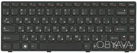 Клавіатура для ноутбука Lenovo IdeaPad (Z380) Black, (Black Frame), RU Совместим. . фото 1