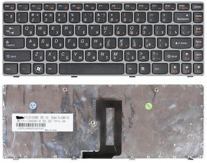 Клавіатура для ноутбука Lenovo IdeaPad (Z450, Z460, Z460A, Z460G) Black, (Gray F. . фото 4
