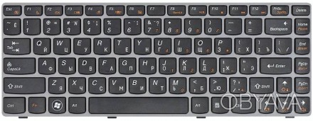Клавіатура для ноутбука Lenovo IdeaPad (Z450, Z460, Z460A, Z460G) Black, (Gray F. . фото 1