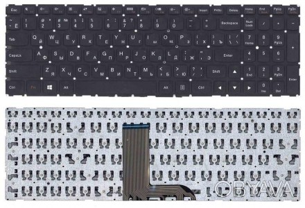 Клавіатура для ноутбука Lenovo Yoga (500-15) Black (No Frame) RU Совместимость с. . фото 1