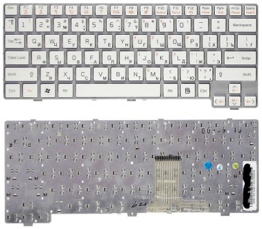 Клавіатура для ноутбука LG (X170) White, (White Frame) RU. . фото 4