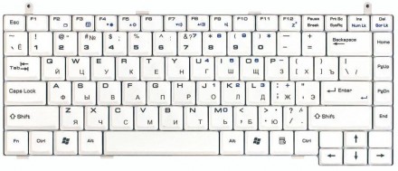 Клавіатура для ноутбука MSI (S420, S425, S430, S450) White, RU Совместимость с м. . фото 2