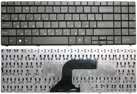 Клавіатура ноутбука Packard Bell EasyNote (ST85, ST86, MT85, TN65) Black, RU Сов. . фото 4