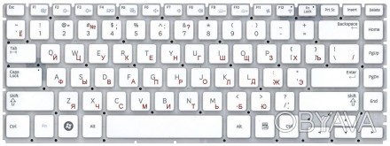 Клавіатура для ноутбука Samsung (Q470) White, (No Frame), RU. . фото 1