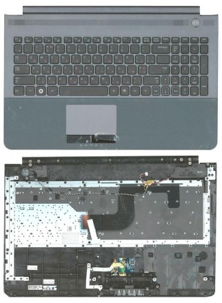 Клавіатура для ноутбука Samsung (RC520) Black, (Gray TopCase), RU Знята з апарат. . фото 4