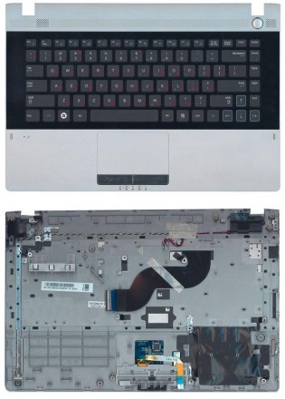 Клавіатура для ноутбука Samsung (RV420) Black, (Gray TopCase), RU Знята з апарат. . фото 4