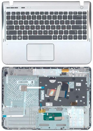 Клавіатура для ноутбука Samsung (SF310) Black, (Silver TopCase), RU Знята з апар. . фото 4