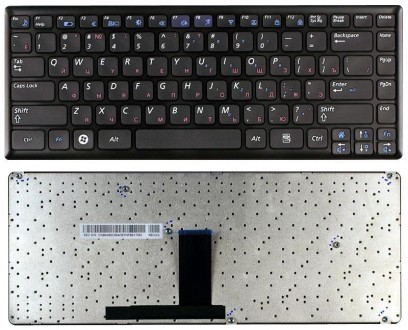 Клавіатура для ноутбука Samsung (X460) Black, (Black Frame), RU. . фото 4