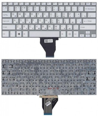 Клавіатура для ноутбука Sony Vaio (FIT 14E) Silver, (No Frame) UA Совместимость . . фото 3