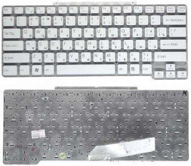 Клавіатура для ноутбука Sony Vaio (VGN-SR) White, (No Frame) UA Совместимость с . . фото 4