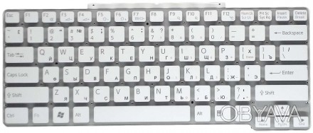 Клавіатура для ноутбука Sony Vaio (VGN-SR) White, (No Frame) UA Совместимость с . . фото 1