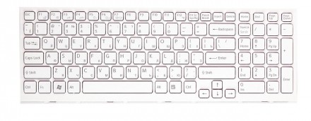 Клавіатура для ноутбука Sony Vaio (VPC-EL) White, (White Frame), RU. . фото 2