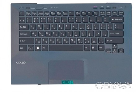 Клавіатура для ноутбука Sony Vaio (VPC-SB) Black (Black TopCase), RU (for finger. . фото 1