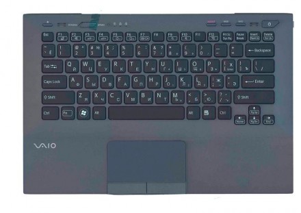 Клавіатура для ноутбука Sony Vaio (VPC-SB) Black, (Gray TopCase), RU Совместимос. . фото 3