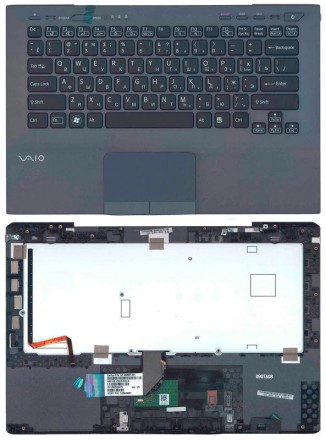 Клавіатура для ноутбука Sony Vaio (VPC-SB) Black, (Gray TopCase), RU Совместимос. . фото 4