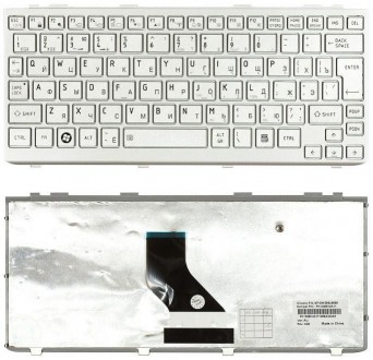 Клавіатура Toshiba Mini (NB200, NB300, NB305) Silver, (Silver Frame) RU (вертика. . фото 4
