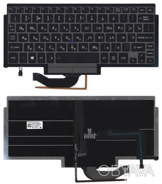 Клавіатура для ноутбука Toshiba Portege (Z10t) Black, (Silver Frame) з вказівник. . фото 1