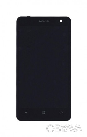 Матриця з тачскріном (модуль) для Nokia Lumia 625 з рамкою чорний. . фото 1