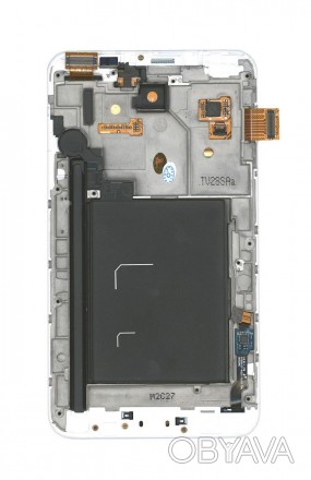Матриця з тачскріном (модуль) Samsung Galaxy Note 1 GT-N7000 білий з рамкою. . фото 1