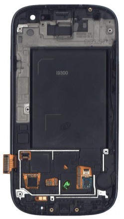 Матриця з тачскріном (модуль) для Samsung Galaxy S3 GT-I9300 чорний з рамкою. . фото 3