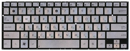 Клавіатура для ноутбука Asus (UX31E) Silver, (No Frame) UA Совместимость с модел. . фото 2