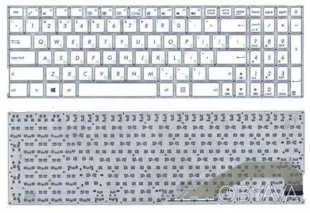 Клавіатура для ноутбука Asus (X540) White, (No Frame), RU. . фото 1
