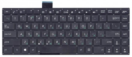 Клавіатура для ноутбука Asus VivoBook (S400CA, S451, S401) Black, (No Frame), RU. . фото 2