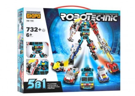 Конструктор Трансформер 5 в 1 Limo Toy KB 190, 732 дет.. Ивано-Франковск. фото 1 Конструктор Трансформер 5 в 1 Limo Toy KB 190, 732 дет.. Ивано-Франковск. фото 1