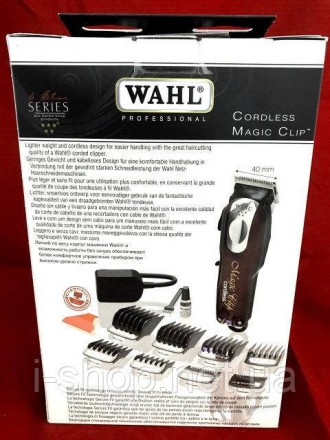 Профессиональная машинка для стрижки Cordless Magic Clip от WAHL не подведет даж. . фото 6