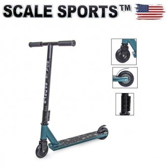 Детский трюковый двухколесный самокат Scale Sports Turbo Темно-Бирюзовый. Киев. фото 1 Детский трюковый двухколесный самокат Scale Sports Turbo Темно-Бирюзовый. Киев. фото 1