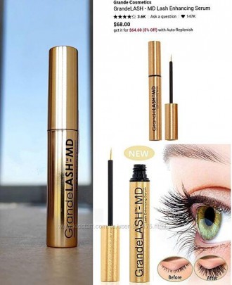 Grande Lash-MD Serum Lash Enhancing сиворотка для роста ресниц
Grande Lash-MD Se. . фото 4