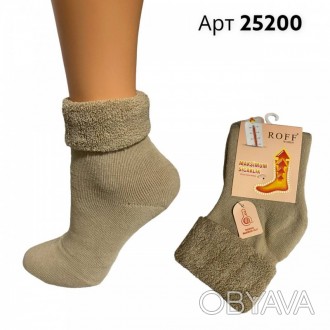Теплі махрові жіночі термо шкарпетки Roff Арт. 25200
Зимові, махрові, дуже теплі. . фото 1