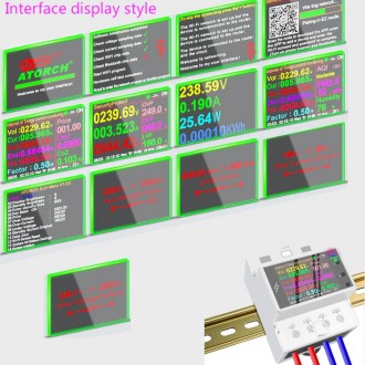Умный WiFi TUYA 2DIN счетчик электроэнергии + автомат регулируемый ATORCH TS-840. . фото 9