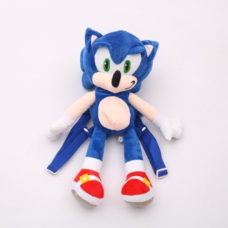 Мягкий рюкзачек для детей Super Sonic. 
Ёж Со́ник — главный персонаж серии видео. . фото 2