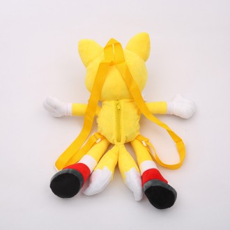 Мягкий рюкзак игрушка для детей Тейлз Super Sonic
Тейлз — гений механики, неодно. . фото 3